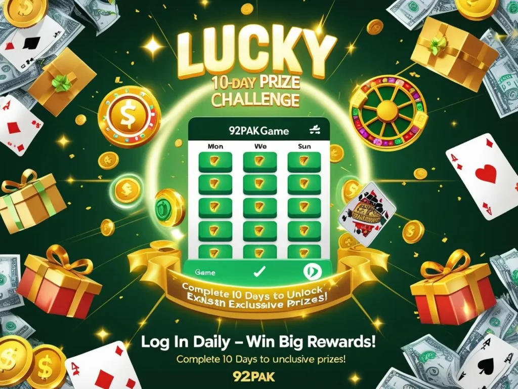 Lucky 10-Day Prize Challenge on pak game