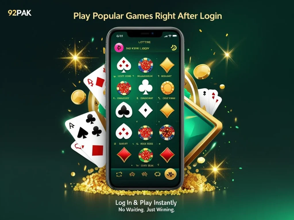 Play Popular Games Right After Login on pak game